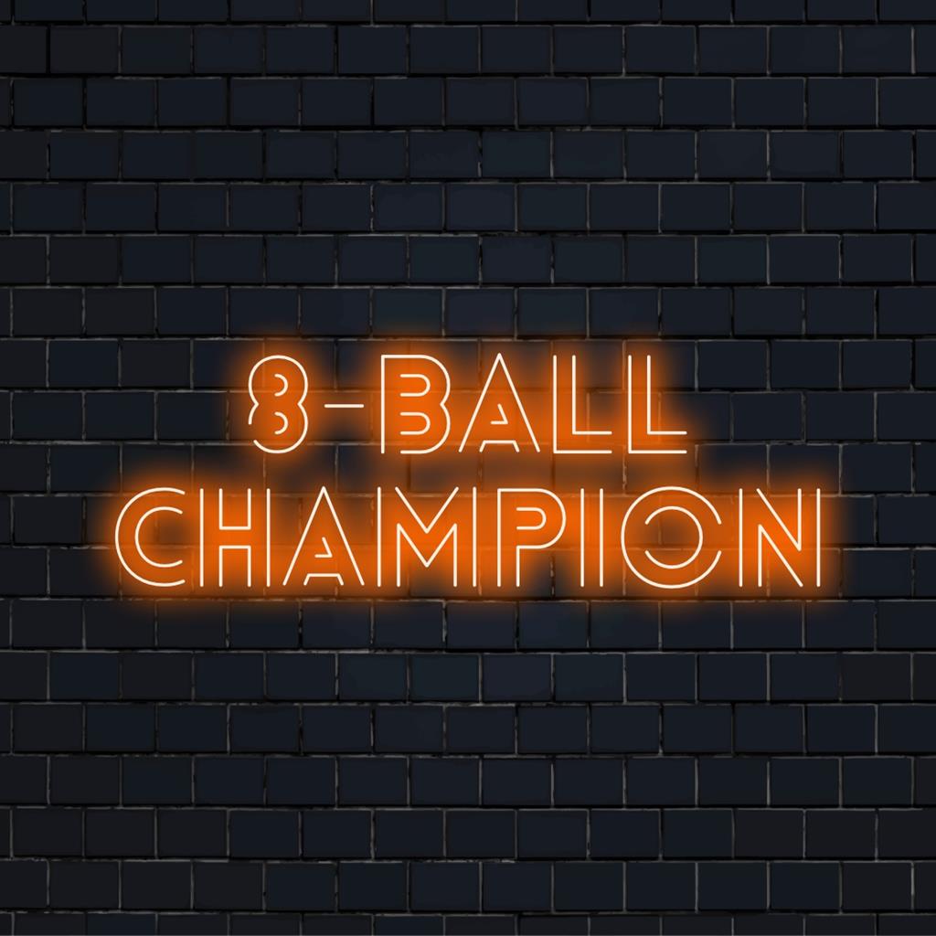 Gepersonaliseerde 8-ball neon wanddecoratie met ledverlichting, perfect voor zwembadliefhebbers en game rooms. Levendige, gepersonaliseerde led-decoratie.