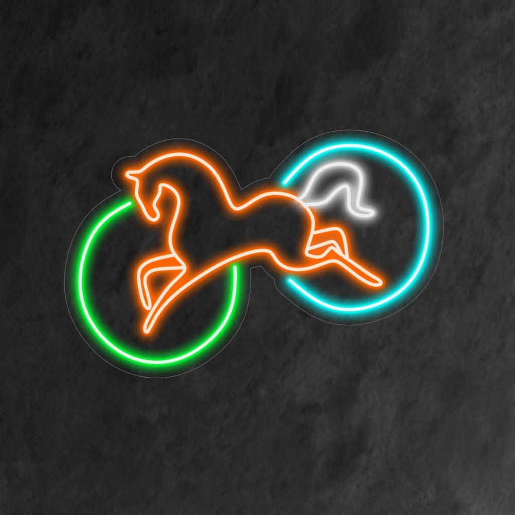 "Abstract Horse Neon Sign" biedt een stijlvolle en artistieke gloed en is ideaal om elke ruimte een eigentijds tintje te geven met het betoverende abstracte paardenontwerp.