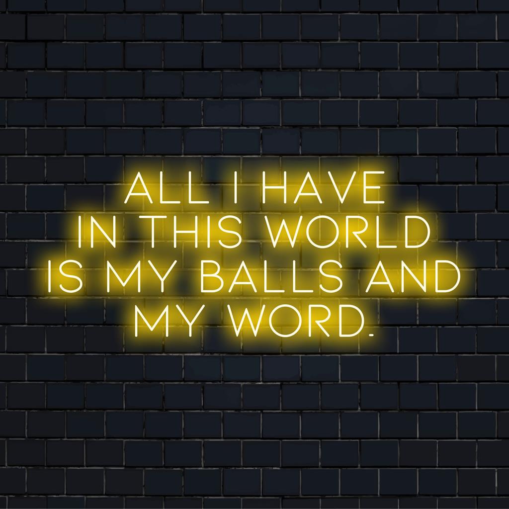 Een op maat gemaakt LED-neonbord met een krachtige quote, perfect voor opvallende neonkunst aan de muur of gepersonaliseerde neondecoratie.