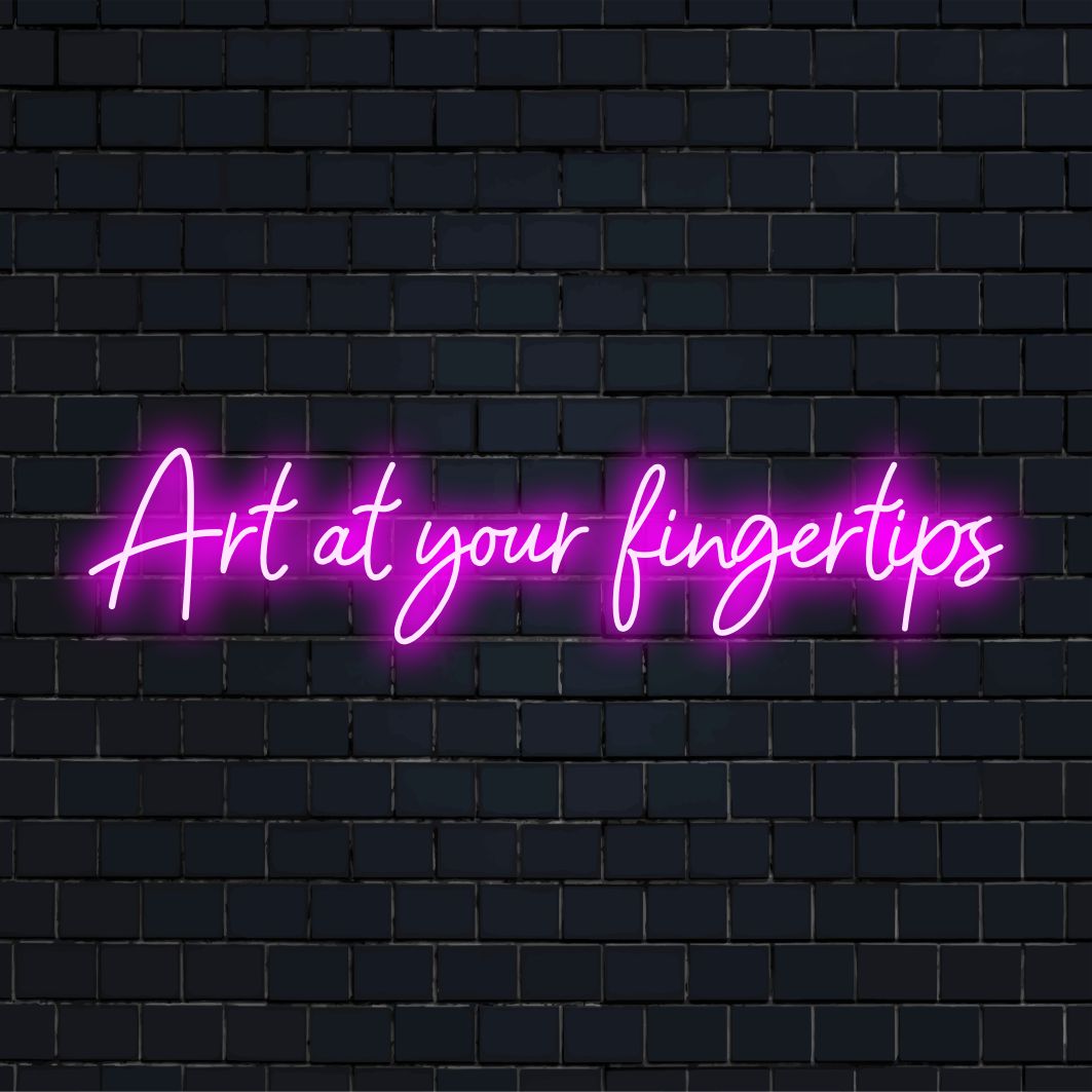 Een fel en levendig, op maat gemaakt LED-neonbord dat uw persoonlijke artistieke kant laat zien; Art at Your Fingertips creëert moderne neonlichtdecoraties.