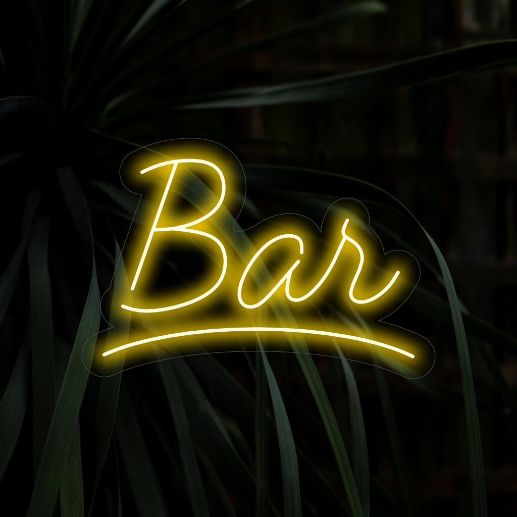 "Bar Neon Sign" - Een klassieke neonlamp met het woord "Bar", dat een tijdloze en uitnodigende sfeer creëert in uw bar of pub.