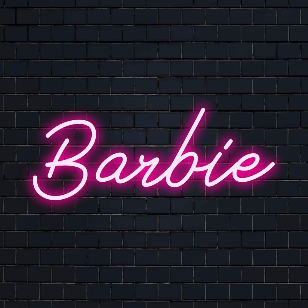 Levendig, op maat gemaakt LED-neonbord voor Barbie-fans, met stijlvolle neontekstverlichting; de perfecte decoratie voor elke speelse ruimte.
