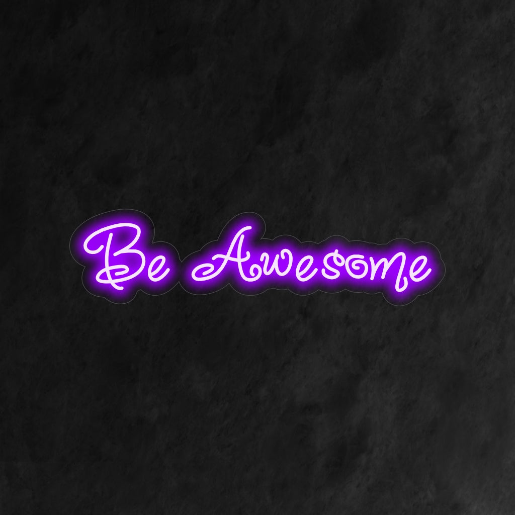 "Be Awesome Neon Sign" is een inspirerend en motiverend stuk met zijn lichtgevende tekst. Verrijk je ruimte met positieve vibes en sfeerverlichting.