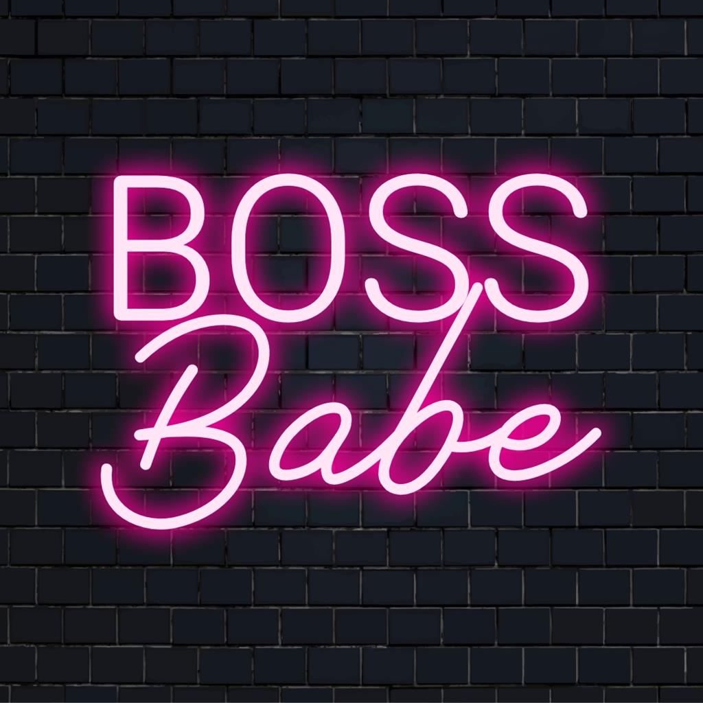 Boss Babe neonreclame; een levendig LED-stuk dat empowerment uitstraalt, ideaal voor chique decors en op maat gemaakte wandverlichting.