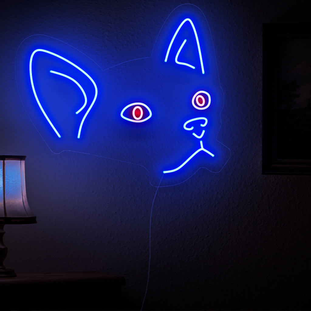 "Cat Neon Sign" - Een speels en artistiek neonlicht met het speelse silhouet van een kat, dat charme en warmte toevoegt aan uw katvriendelijke interieur.