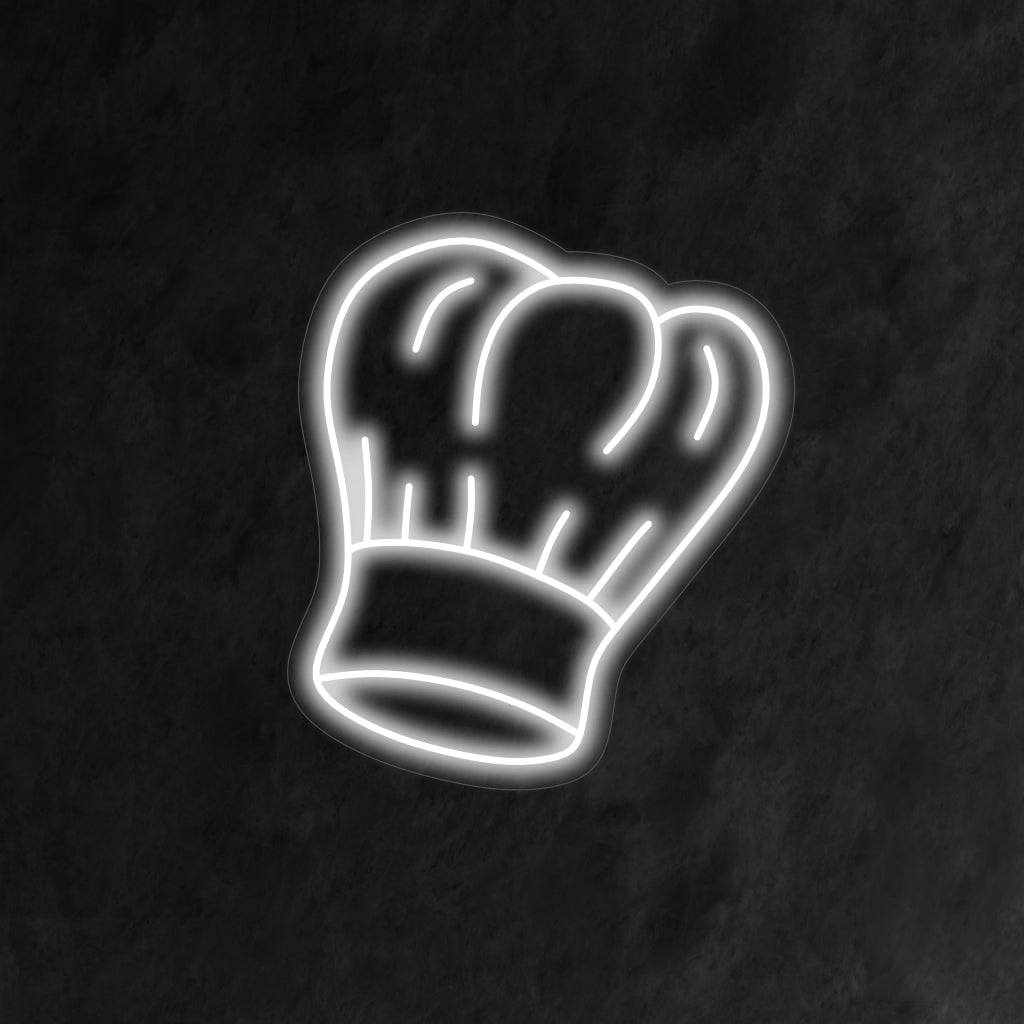"Chef Hat Neon Sign" ��� Een culinair en stijlvol neonlicht met het ontwerp van een klassieke koksmuts, dat warmte en karakter toevoegt aan de ambiance van uw keuken of restaurant.