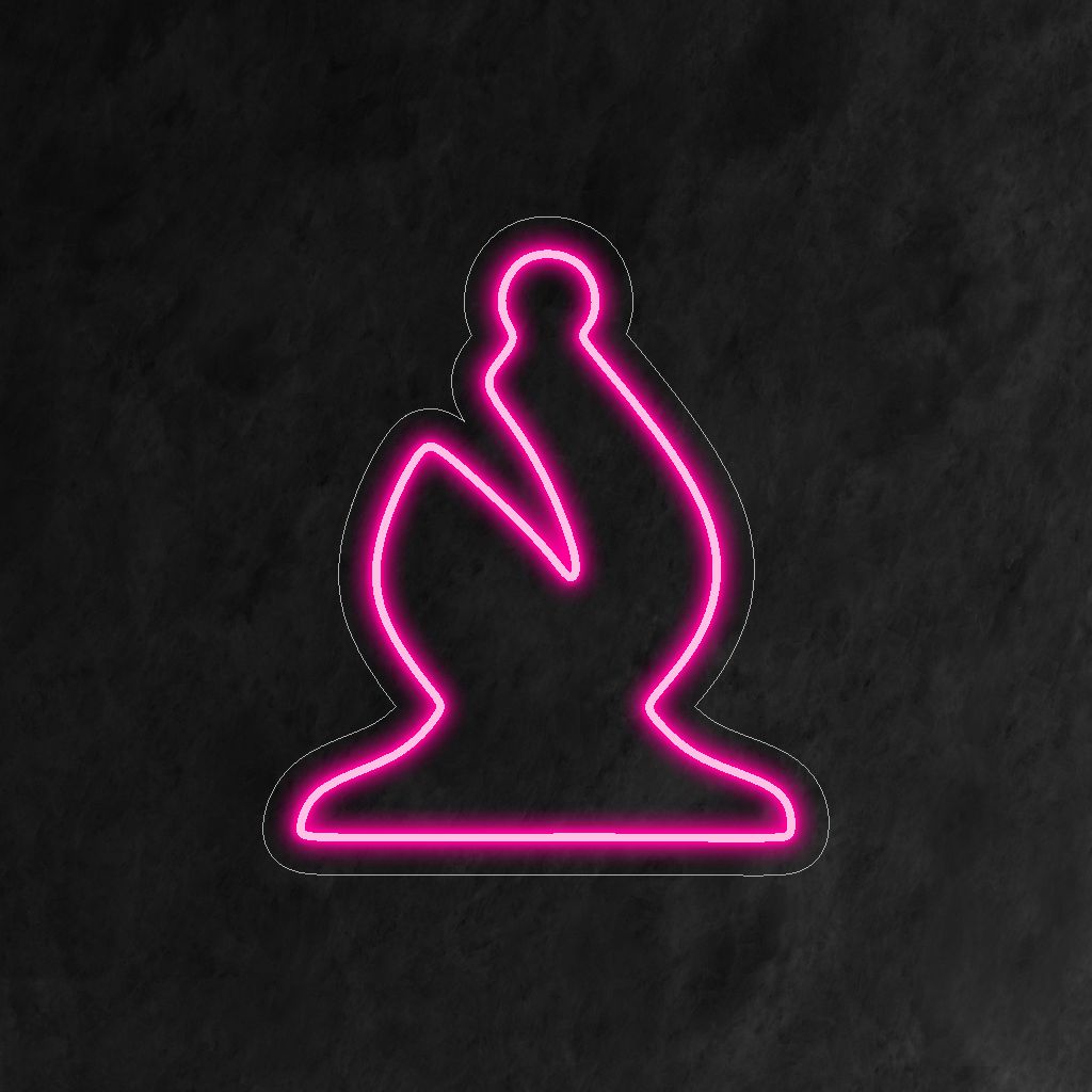 "Chess Bishop Neon Sign" ��� Een verfijnde en strategische neonlamp met een schaakloperontwerp, die elegantie en stijl toevoegt aan uw speelkamer of schaakdecor.