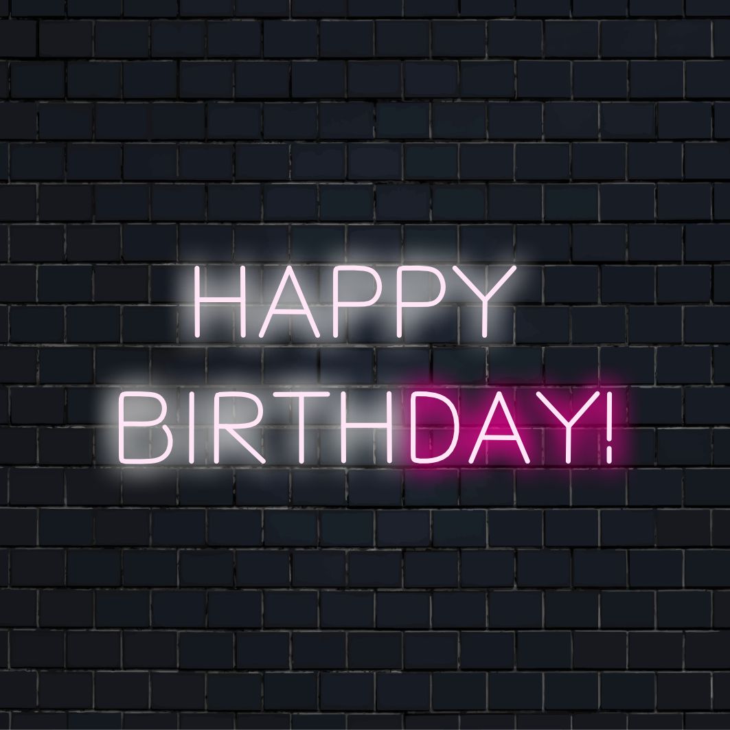 "Kleurrijk Happy Birthday Neonbord" is een levendige en levendige toevoeging aan uw feestelijke interieur. Een neonlicht dat vreugde en opwinding uitstraalt voor verjaardagen.