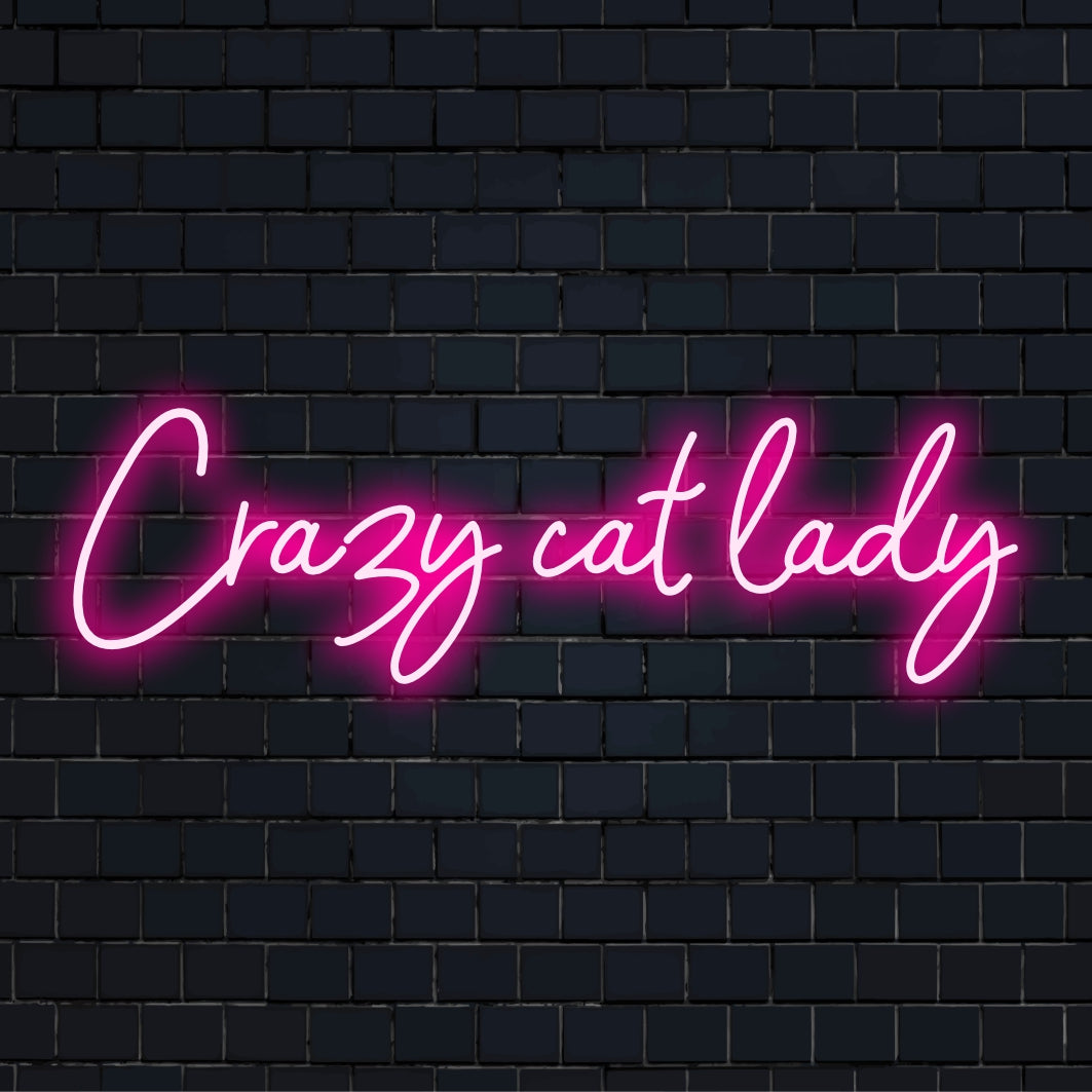 Het felle en speelse Crazy Cat Lady LED-neonbord is de perfecte neonverlichting voor kattenliefhebbers en gezellige ruimtes.