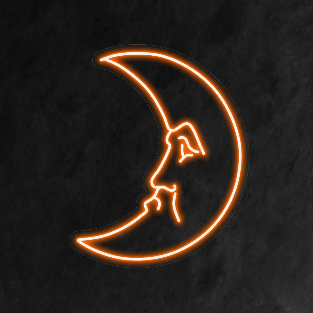 "Crescent Neon Sign" ��� Een hemels en elegant neonlicht met het iconische halvemaanontwerp, dat uw ruimte vult met sereniteit en betoverende charme.