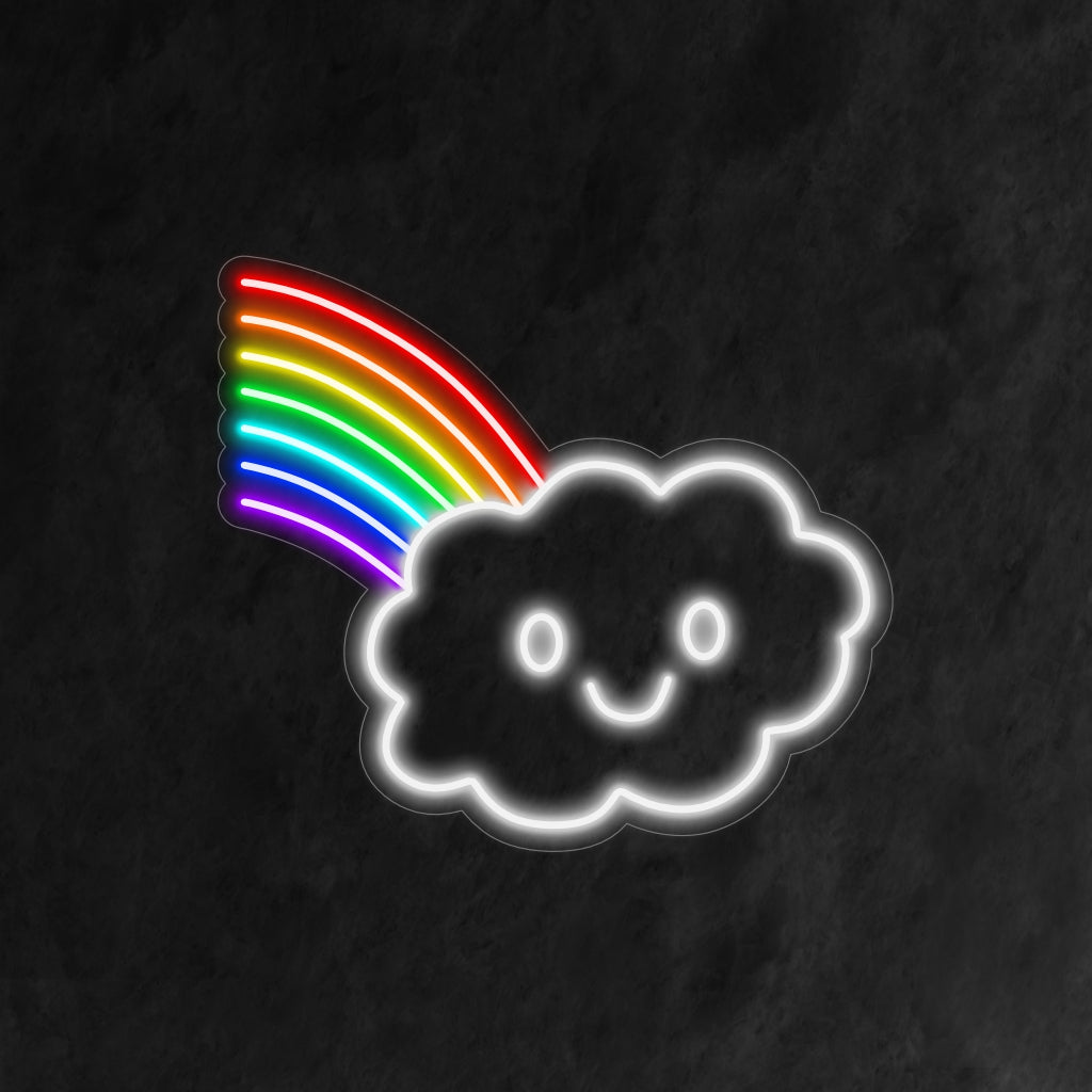 "Leuke wolk en regenboog neonlamp" ��� Een schattig en speels neonlicht met een schattig wolk- en regenboogontwerp, dat uw ruimte vrolijkheid en speelse charme geeft.