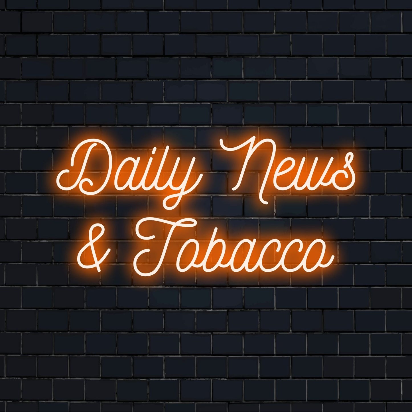 Op maat gemaakt LED-neonbord voor Daily News & Tobacco in levendige kleuren; perfect voor een unieke neonverlichtingsdecoratie.