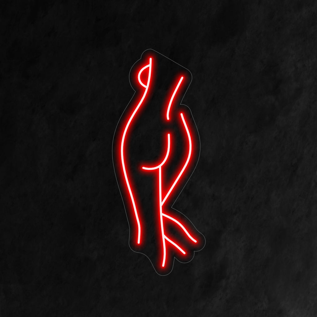 "Female Body Neon Sign" licht op met artistieke elegantie en is perfect voor kunstgalerieën en ruimtes waar de esthetische aantrekkingskracht van het vrouwelijke lichaam wordt gewaardeerd.