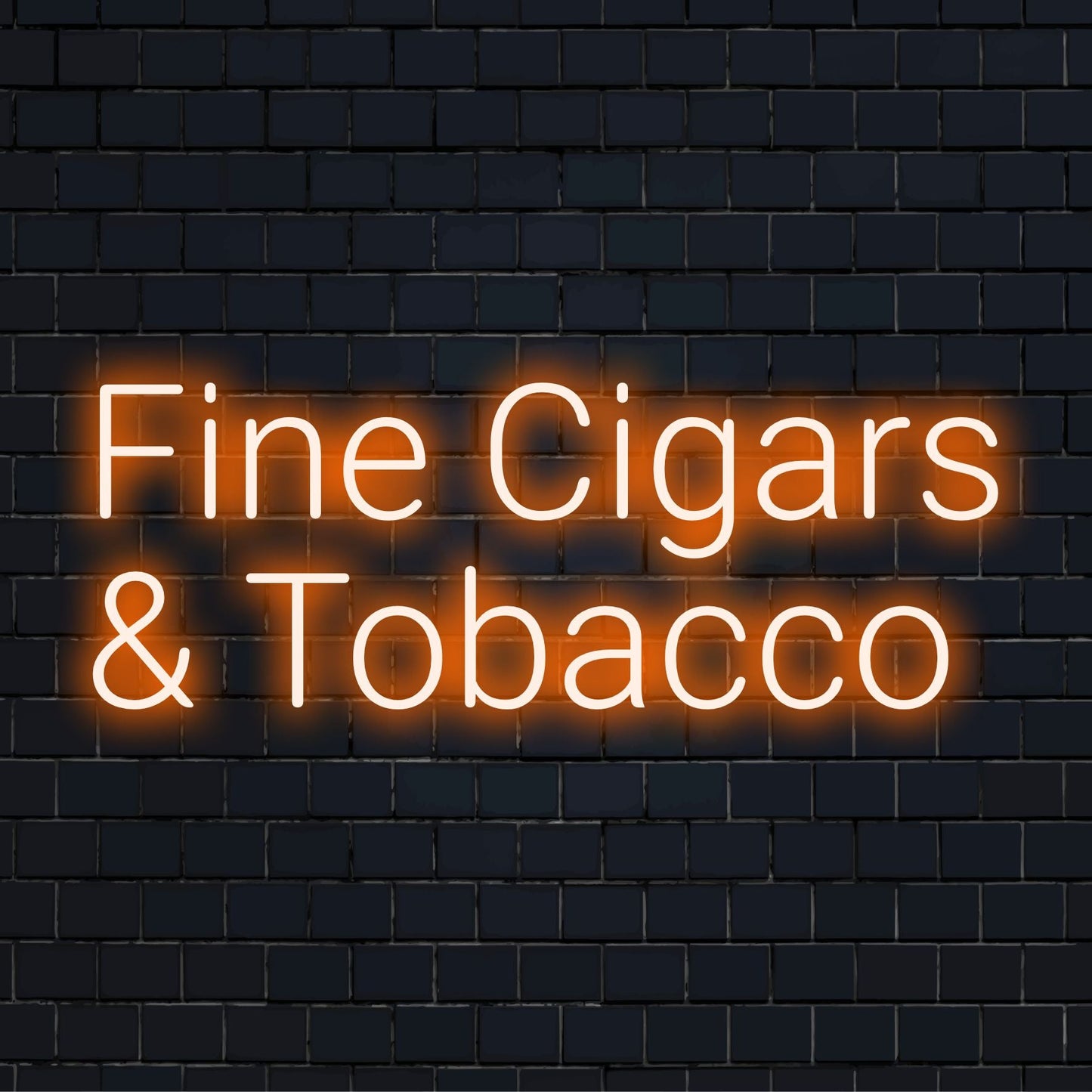 Het op maat gemaakte LED-neonbord van Fine Cigars & Tobacco is perfect voor een vintage tintje en neonsfeer met een verfijnde lichtdecoratie.