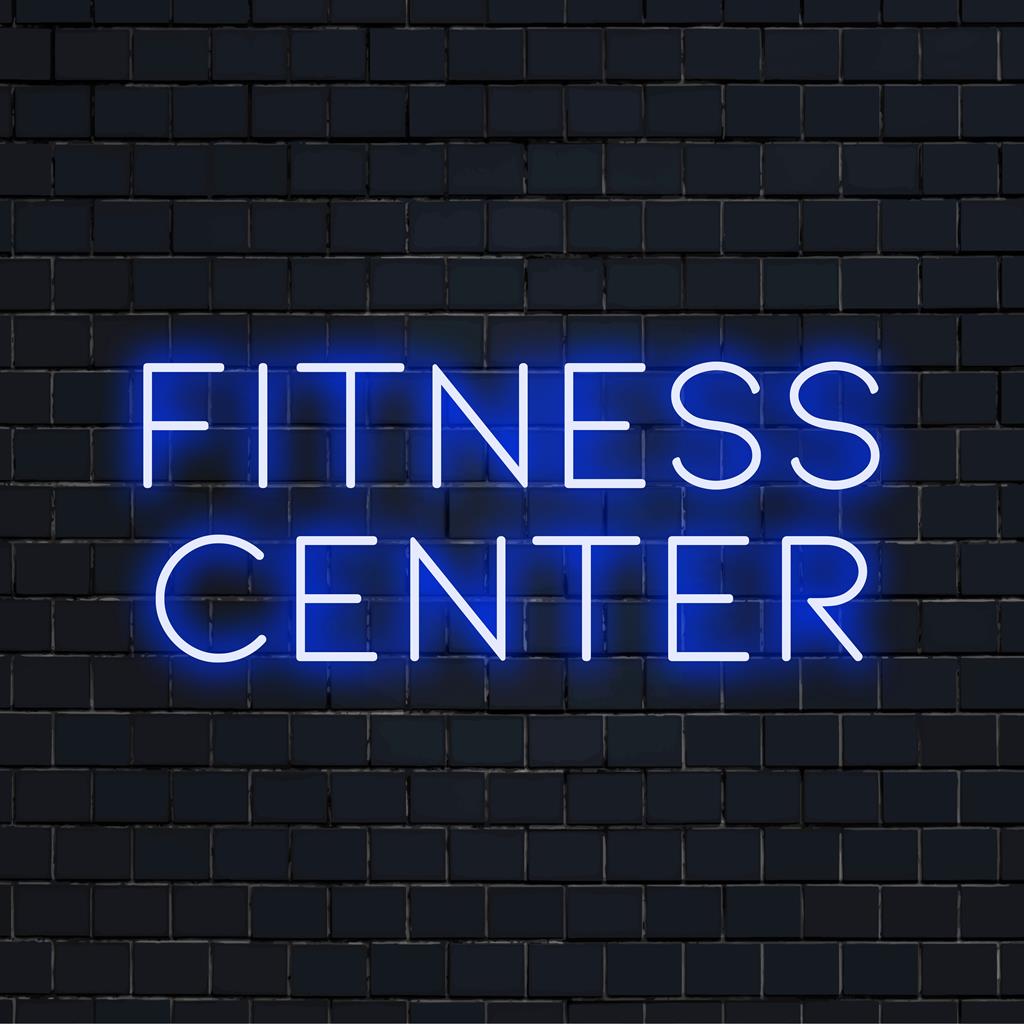 Op maat gemaakt LED-neonbord voor een fitnesscentrum met een moderne uitstraling en levendige, handgemaakte kunst, perfect voor dynamische ruimtes.