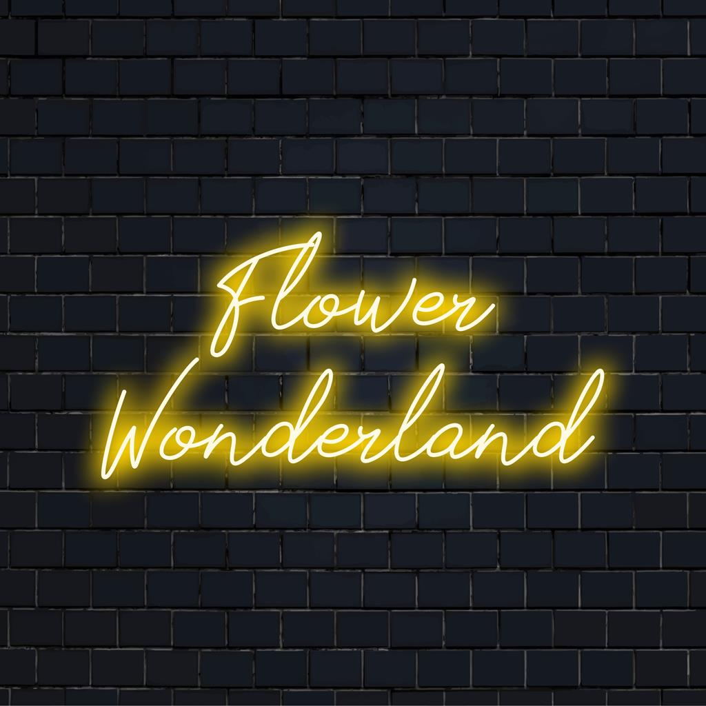 Levendig en betoverend Flower Wonderland LED-neonbord op maat, perfect voor unieke neonlichtdecoraties en gepersonaliseerde ruimtes.