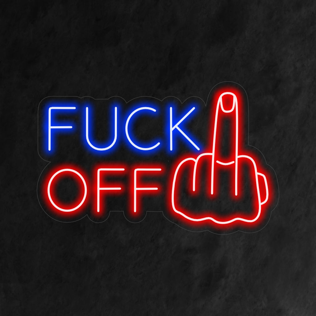 "Fuck off Neon Sign" is een gedurfde en expressieve statement voor je interieur. Een neonlamp die een vleugje onverschrokkenheid en persoonlijkheid toevoegt.