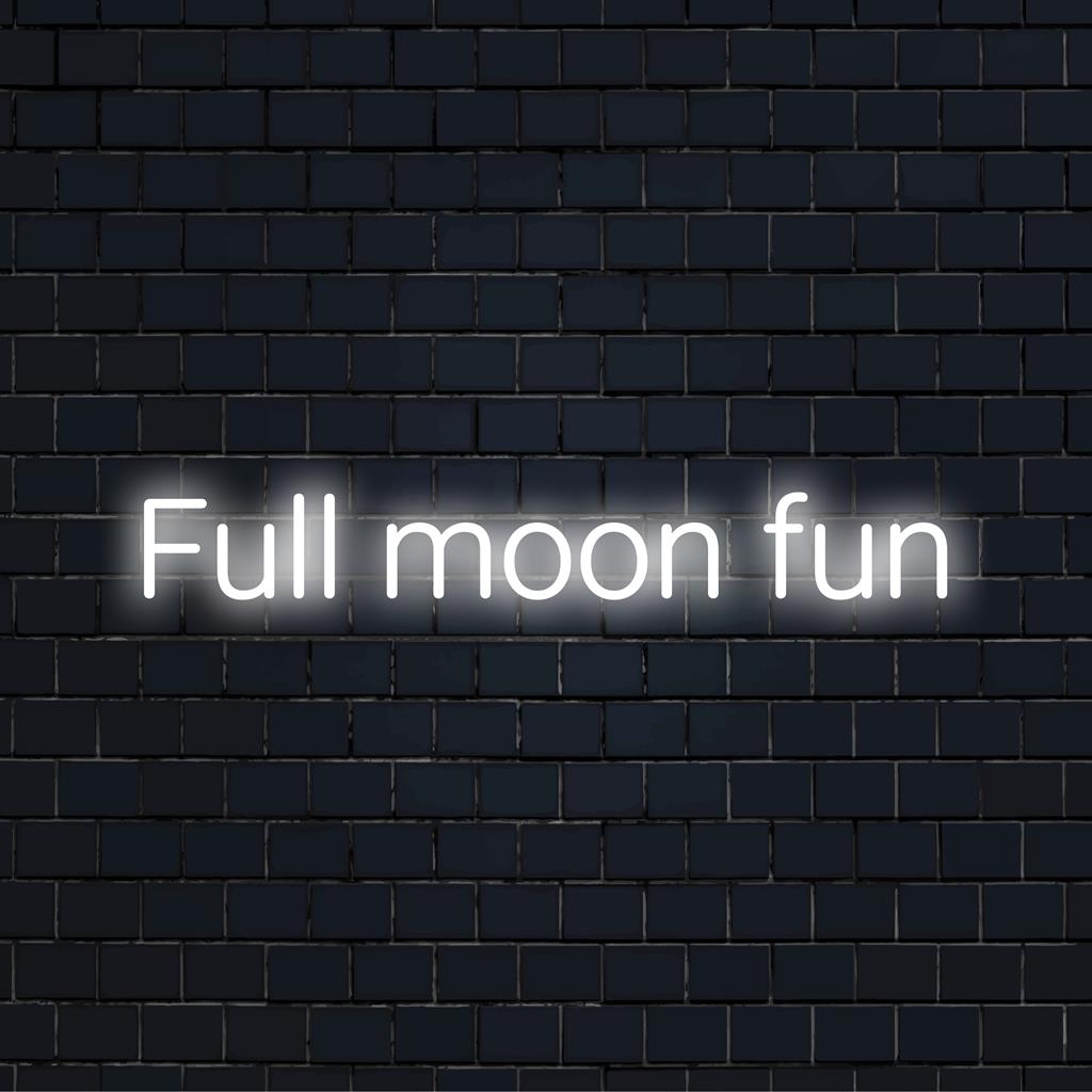Handgemaakt Full Moon LED-neonbord, perfect neonlichtdecor om elke ruimte een unieke charme te geven.