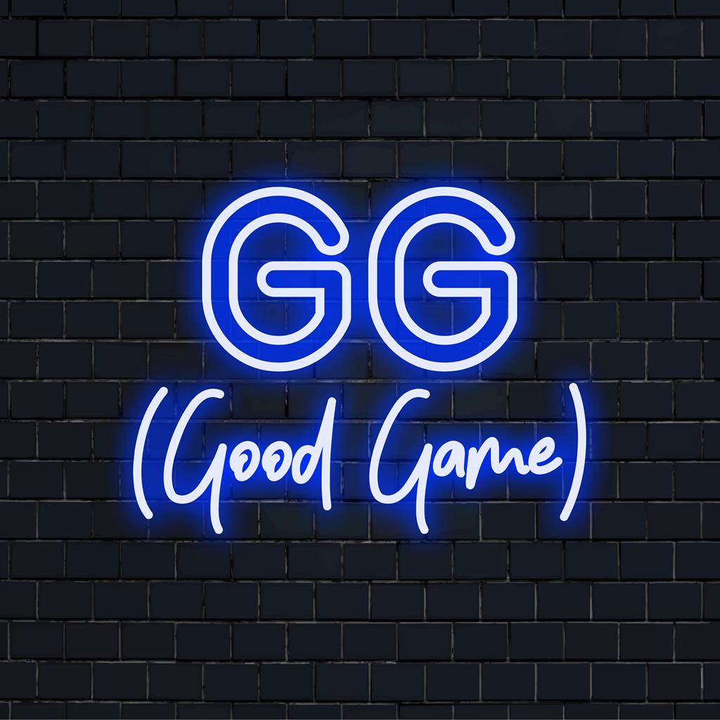 GG LED-neonreclame, ideaal voor gamers; levendige wandkunst om uw ruimte te verfraaien met een eigen neonlicht.