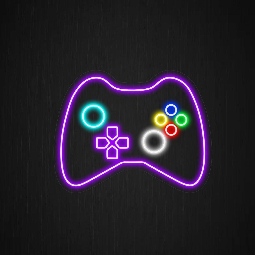 "Game Controller Neon Sign" - Pulserend van de game-opwinding, perfect voor gamezones en entertainmentruimtes, waardoor iedereen wordt ondergedompeld in de spannende wereld van videogames.