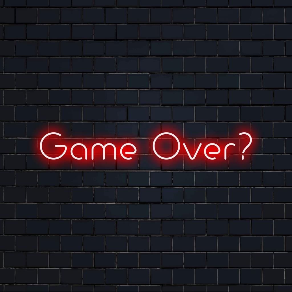 Opvallend Game Over LED-neonreclame, perfect voor elke ruimte. Ideaal voor een unieke neondecoratie. Op maat gemaakt, opvallend ontwerp.