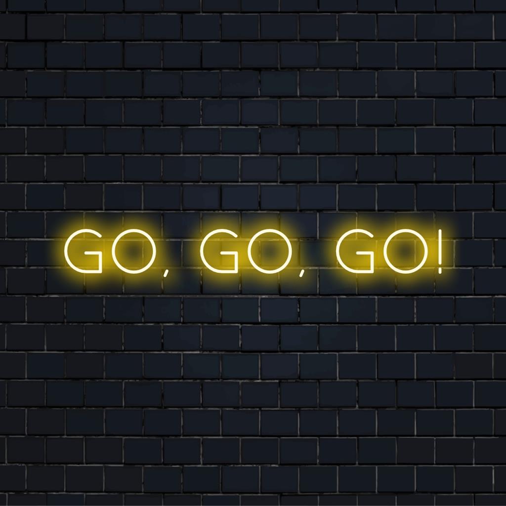 Levendige Go, Go, Go! LED-neonborden geven elke ruimte energie door dynamische, op maat gemaakte lichtkunst te combineren met stijlvolle neondecoraties, ������ambda.
