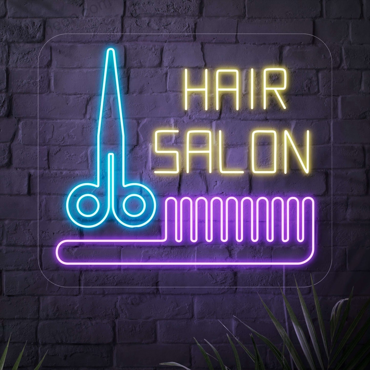 "Kapsalon Neonreclame" - Straalt een chique en stijlvolle sfeer uit, perfect voor salons en schoonheidssalons, en creëert een uitnodigende sfeer voor trendy en moderne haarbehandelingen.