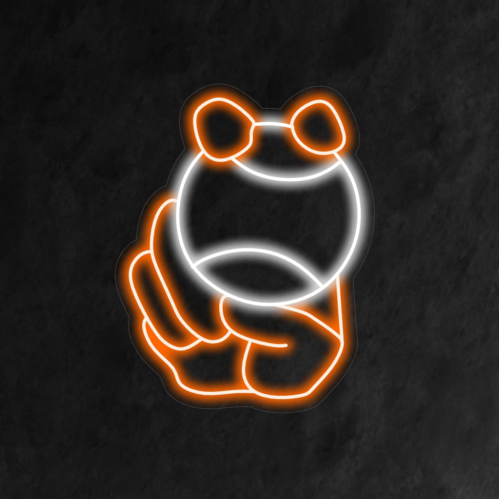 "Hand Holding Baseball Neon Sign" - Vangt de geest van het spel, perfect voor sportbars en ruimtes met een honkbalthema, ter ere van de liefde voor honkbal en de spanning van de sport.