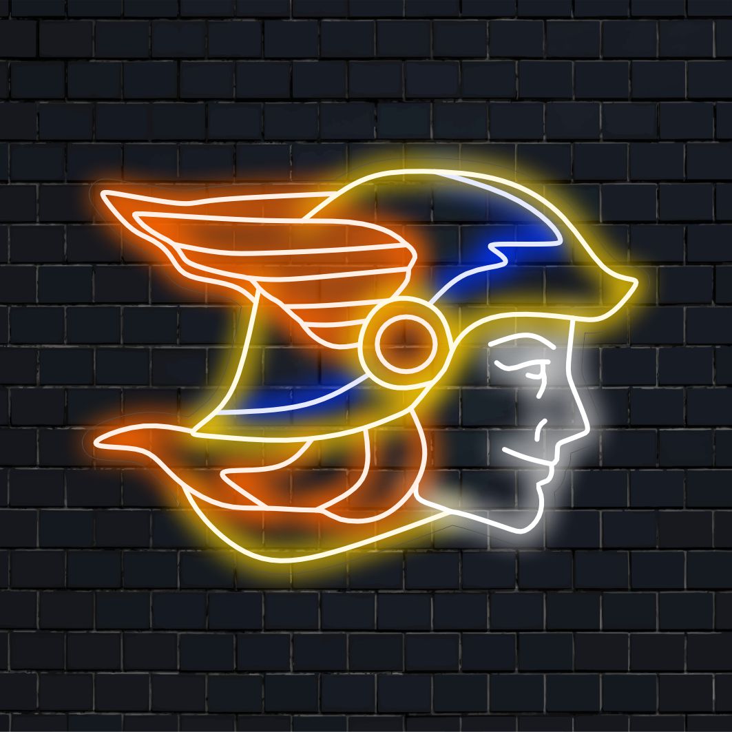 "Hermes Neon Sign" - Een chique en verfijnde toevoeging voor modeboetieks en luxe winkelruimtes, die een gevoel van luxe en stijl uitstraalt, geïnspireerd op het iconische merk Hermes.