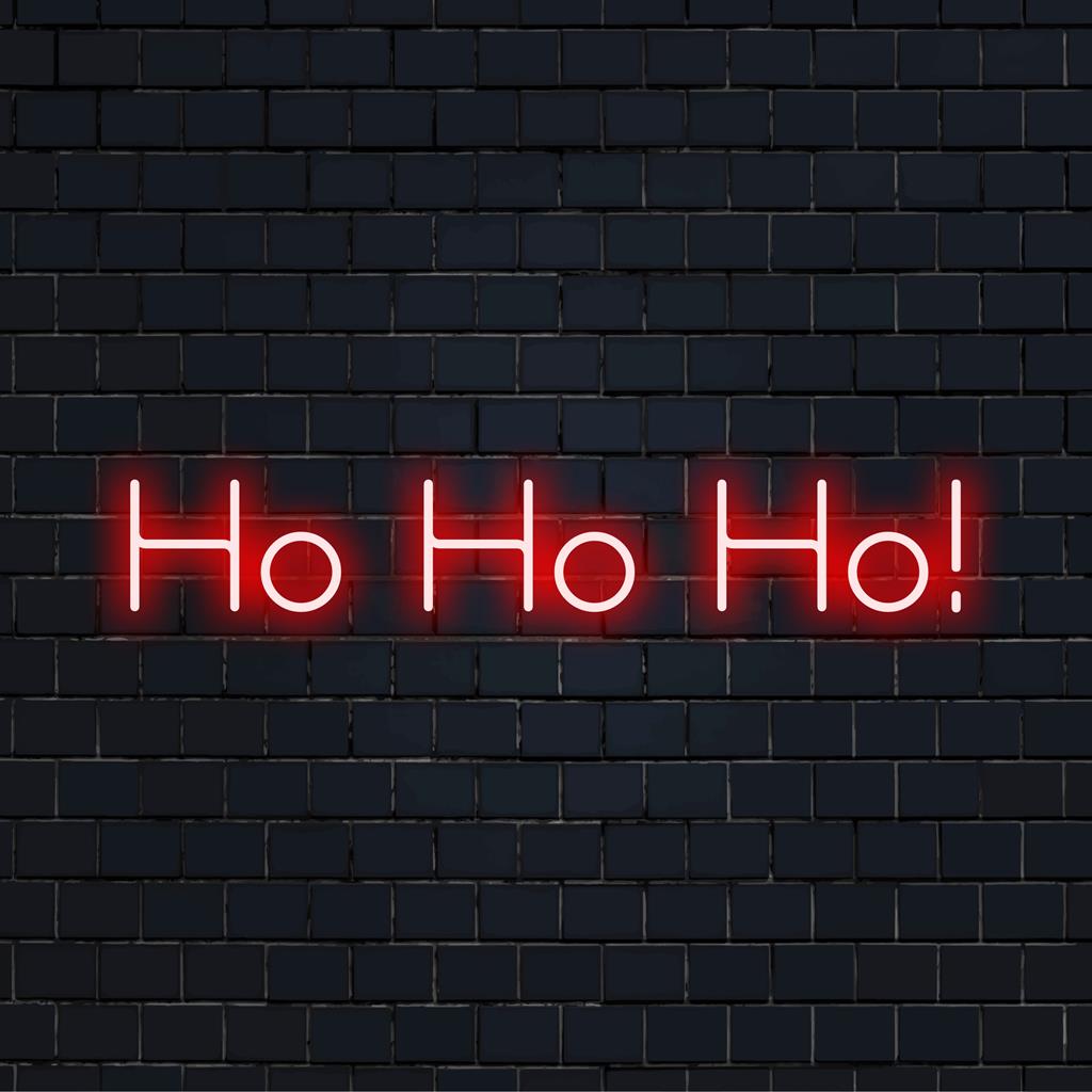 Het felle en feestelijke Ho Ho Ho! LED-neonbord is perfect als feestelijke decoratie; een levendige neonlamp voor uw ruimte.
