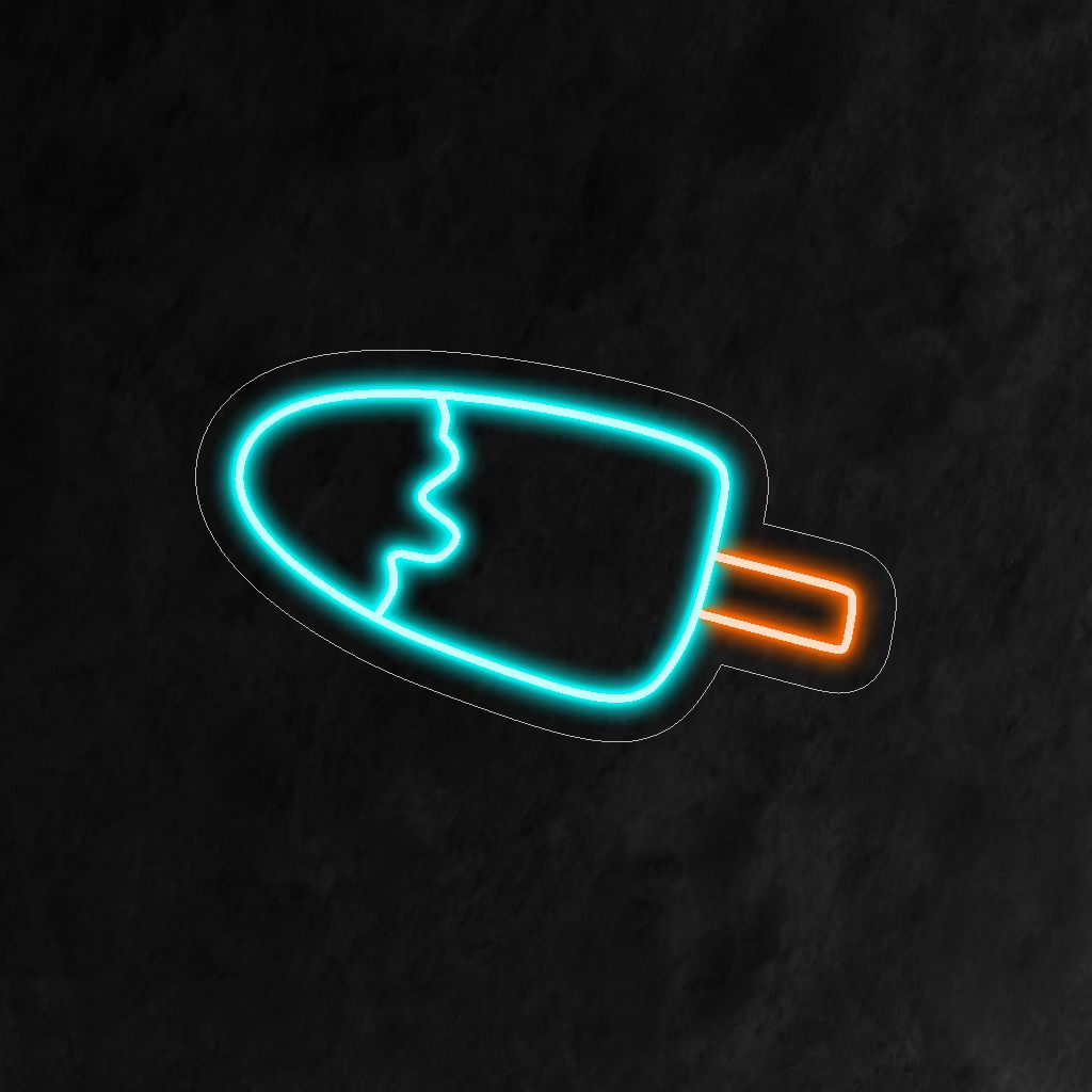 "Ice Cream Neon Sign" - Een zoete en verrukkelijke toevoeging, die het iconische ijshoorntje laat zien en een vrolijke en uitnodigende sfeer creëert in ijssalons of ruimtes met een dessertthema.