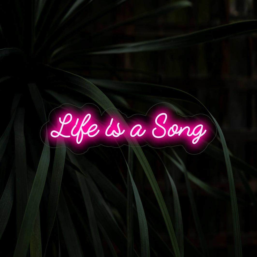 "Life Is Beautiful Neon Sign" - Verrijk je ruimte met positiviteit. Perfect voor een levendige en opbeurende sfeer. Vier moeiteloos de schoonheid van het leven.
