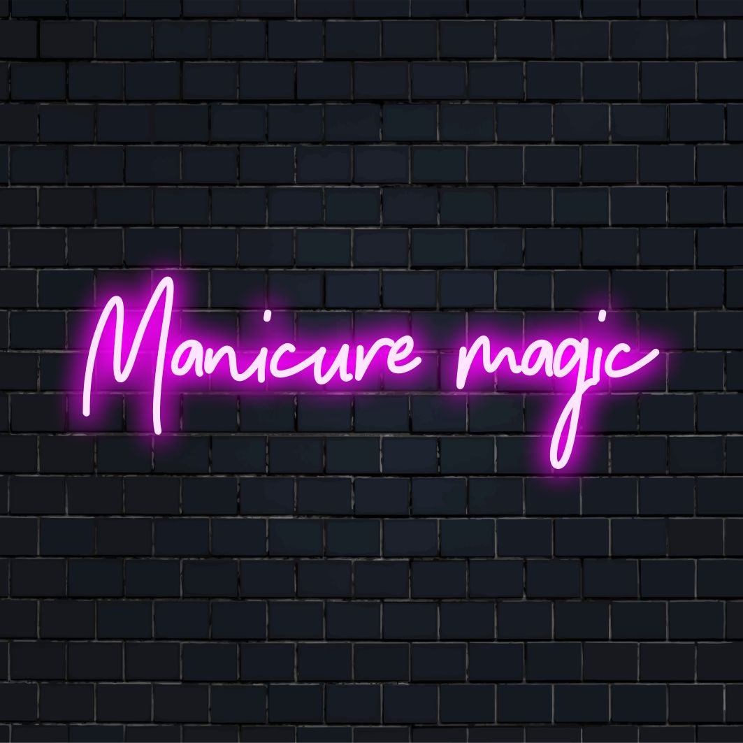 Manicure Magic LED Neon Sign: Verlicht uw ruimte met dit op maat gemaakte neonontwerp, perfect om elke kamer een unieke gloed te geven.