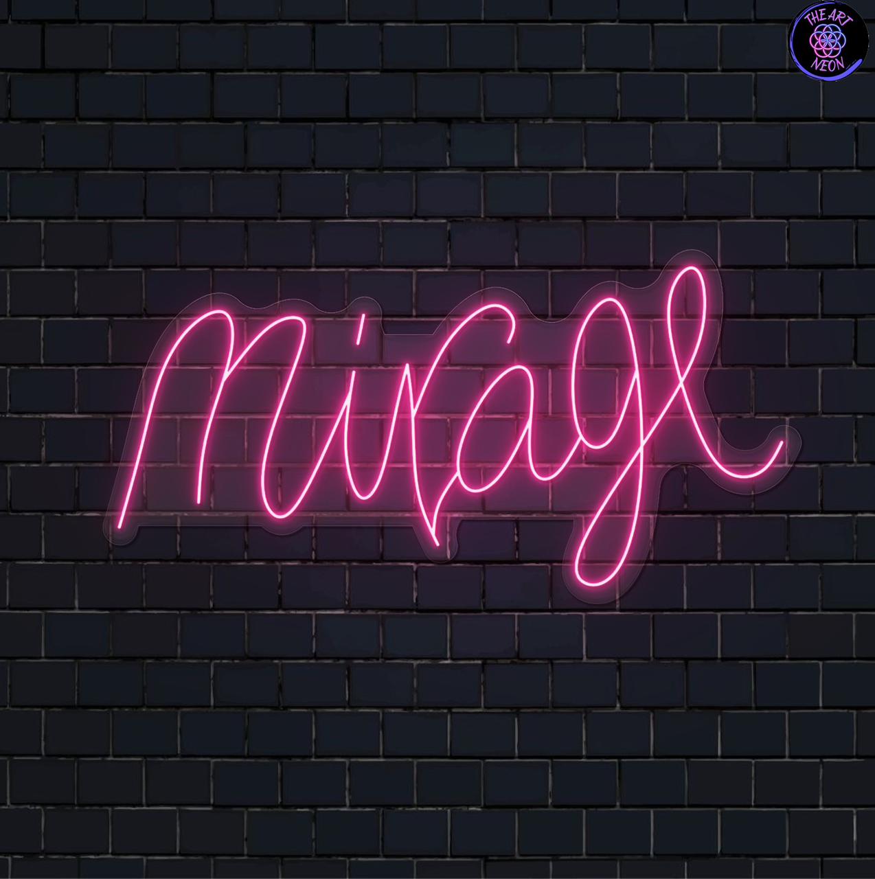 Insegna LED Neon Personalizzata Mirage. 120 × 60 cm