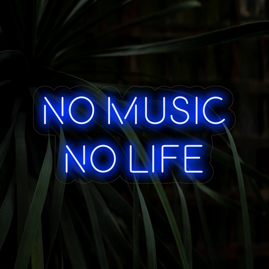 "No Music No Life Neon Sign" is een muzikale en levendige toevoeging, perfect voor ruimtes die de kracht van muziek vieren. Verlicht met melodieuze inspiratie!