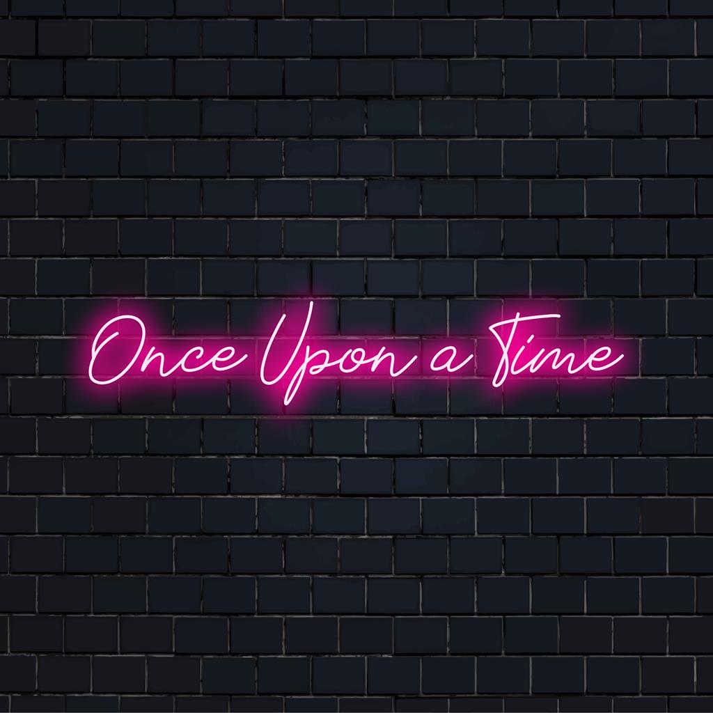 LED-neonreclame met de tekst Once Upon A Time, perfect gepersonaliseerd decor en neonlichtkunstwerk voor thuis of evenementen.