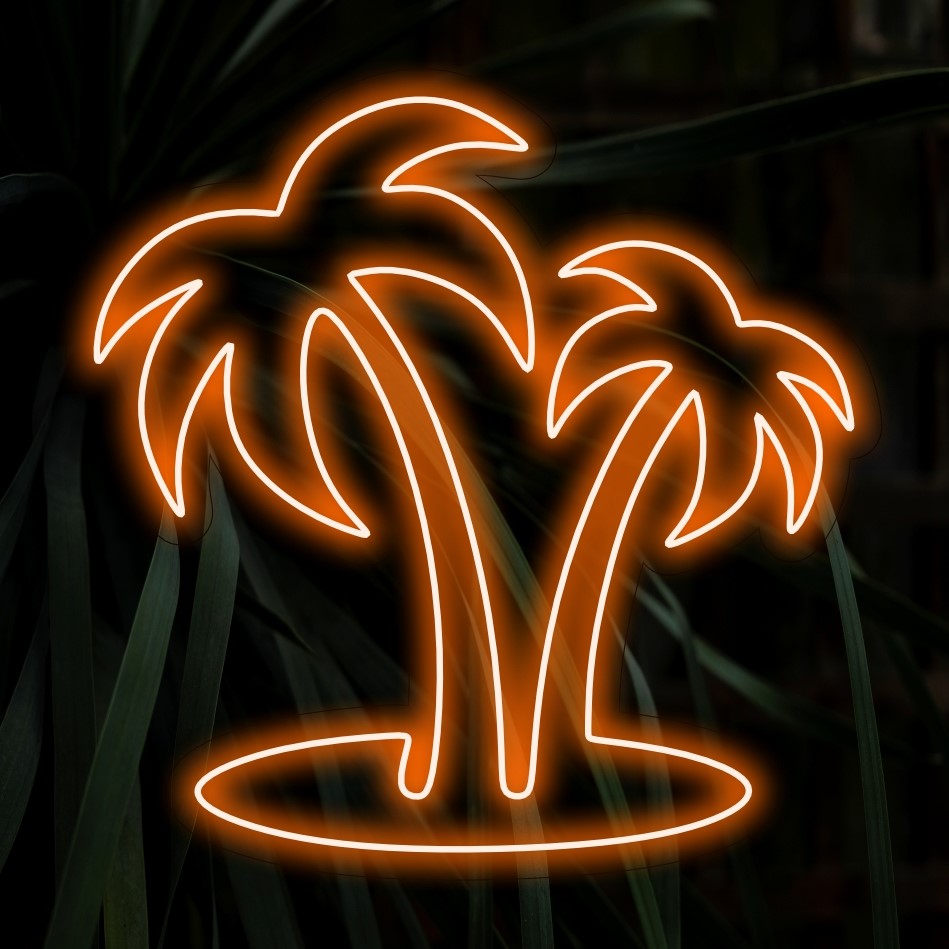 "Palm Trees Neon Sign" transformeert uw ruimte in een tropische oase met een betoverende neonverlichting van wuivende palmbomen. Ideaal voor het creëren van een strandachtige sfeer met betoverende nachtverlichting.