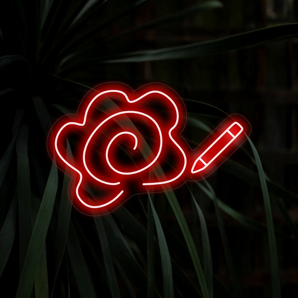 "Pencil while Drawing Flower Neon Sign" is een creatieve en artistieke toevoeging, perfect voor ruimtes waar de schoonheid van het artistieke proces wordt gewaardeerd. Verlicht met de essentie van creativiteit en bloemen!