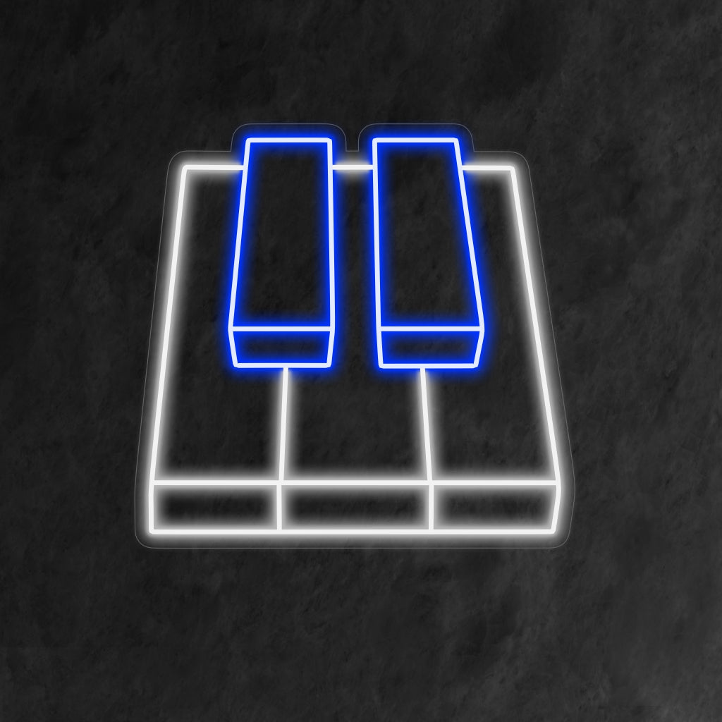 "Piano Keyboard Neon Sign" is een muzikale en stijlvolle toevoeging, perfect voor ruimtes waar de elegantie van pianotoetsen wordt gewaardeerd. Verlicht met een harmonieuze touch!