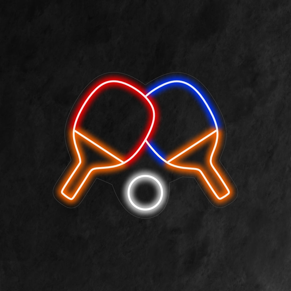 "Ping Pong Tafeltennis Neon Sign" is een dynamische en sportieve toevoeging, perfect voor ruimtes die de spanning van tafeltennis vieren. Verlicht met de energie van een wedstrijd!