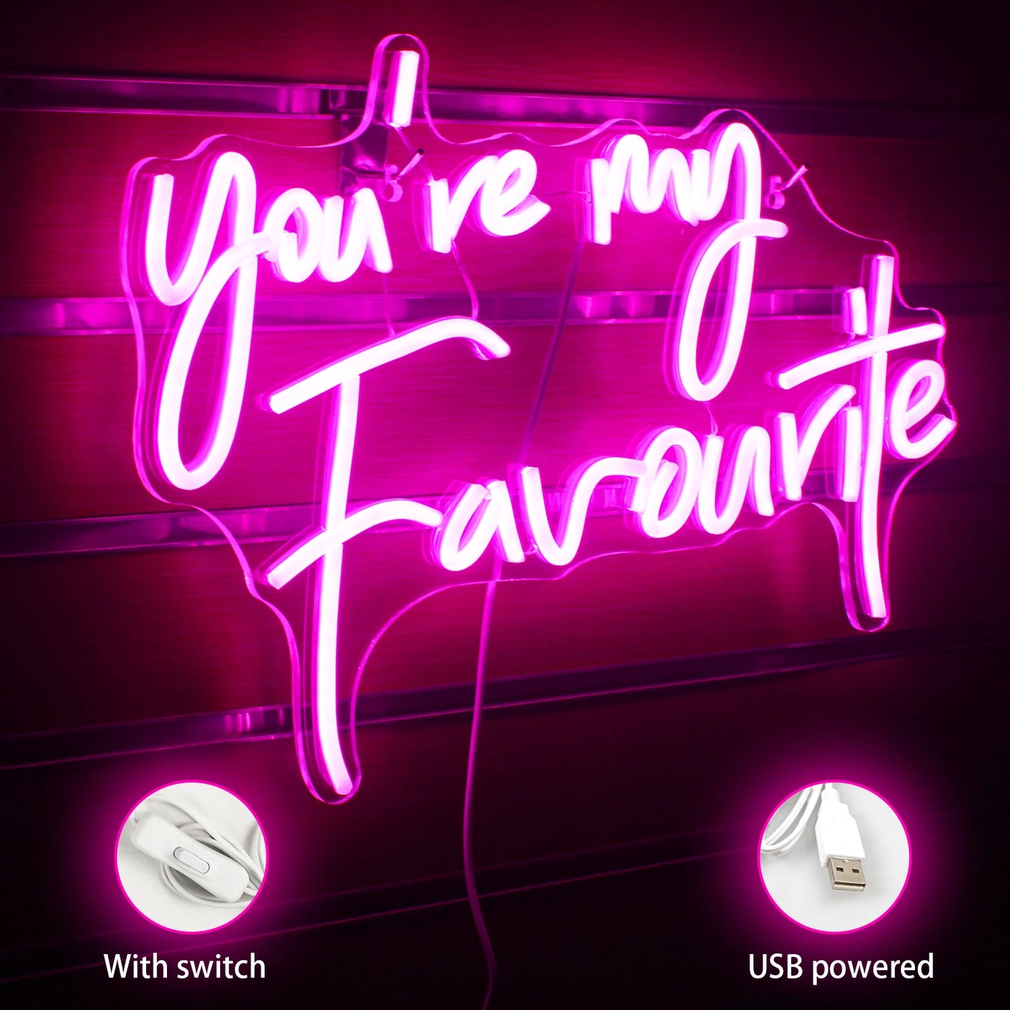 Jij bent mijn favoriet 5V USB LED Neon Sign - Budgetvriendelijk