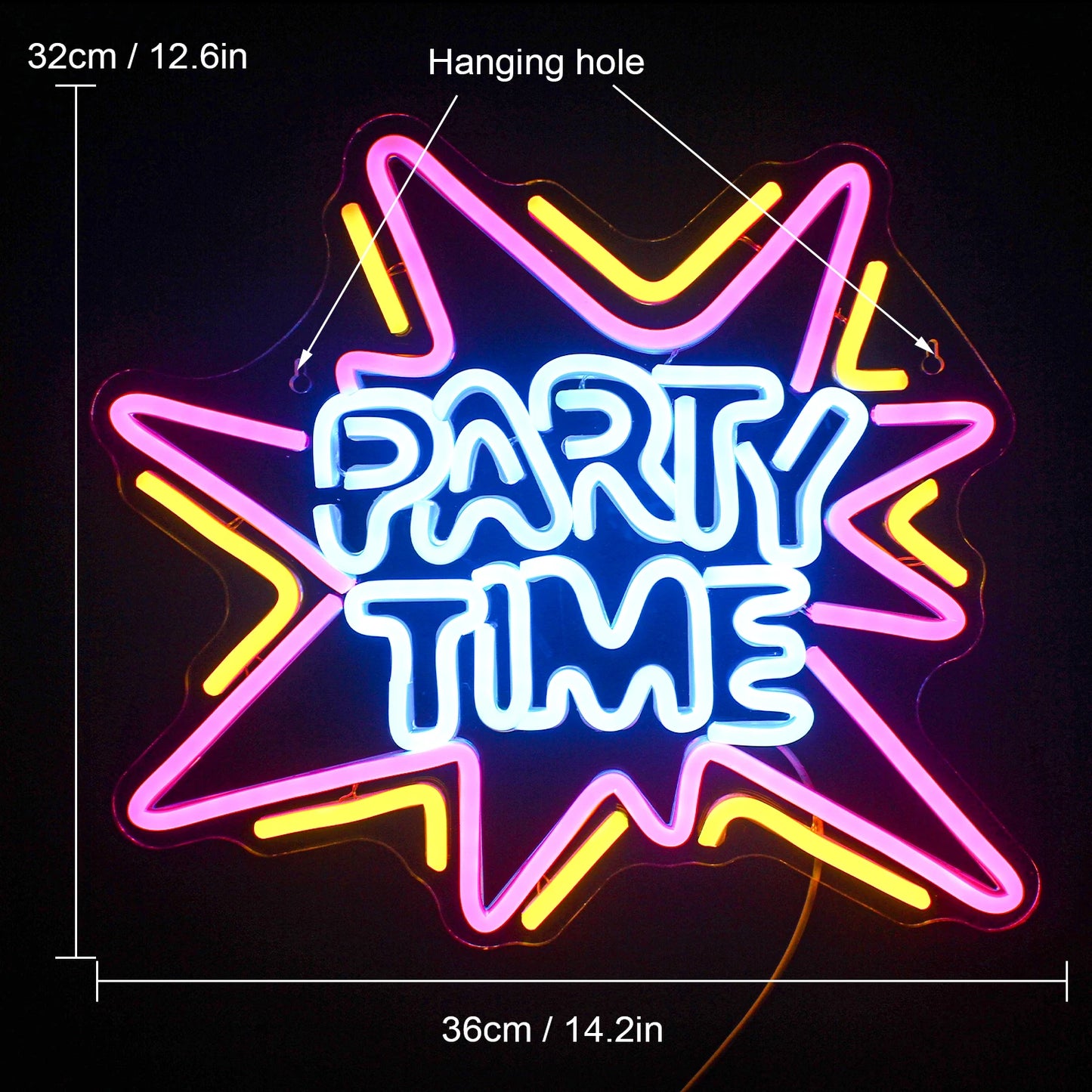 Party Time 5V USB LED Neon Sign - Budgetvriendelijk