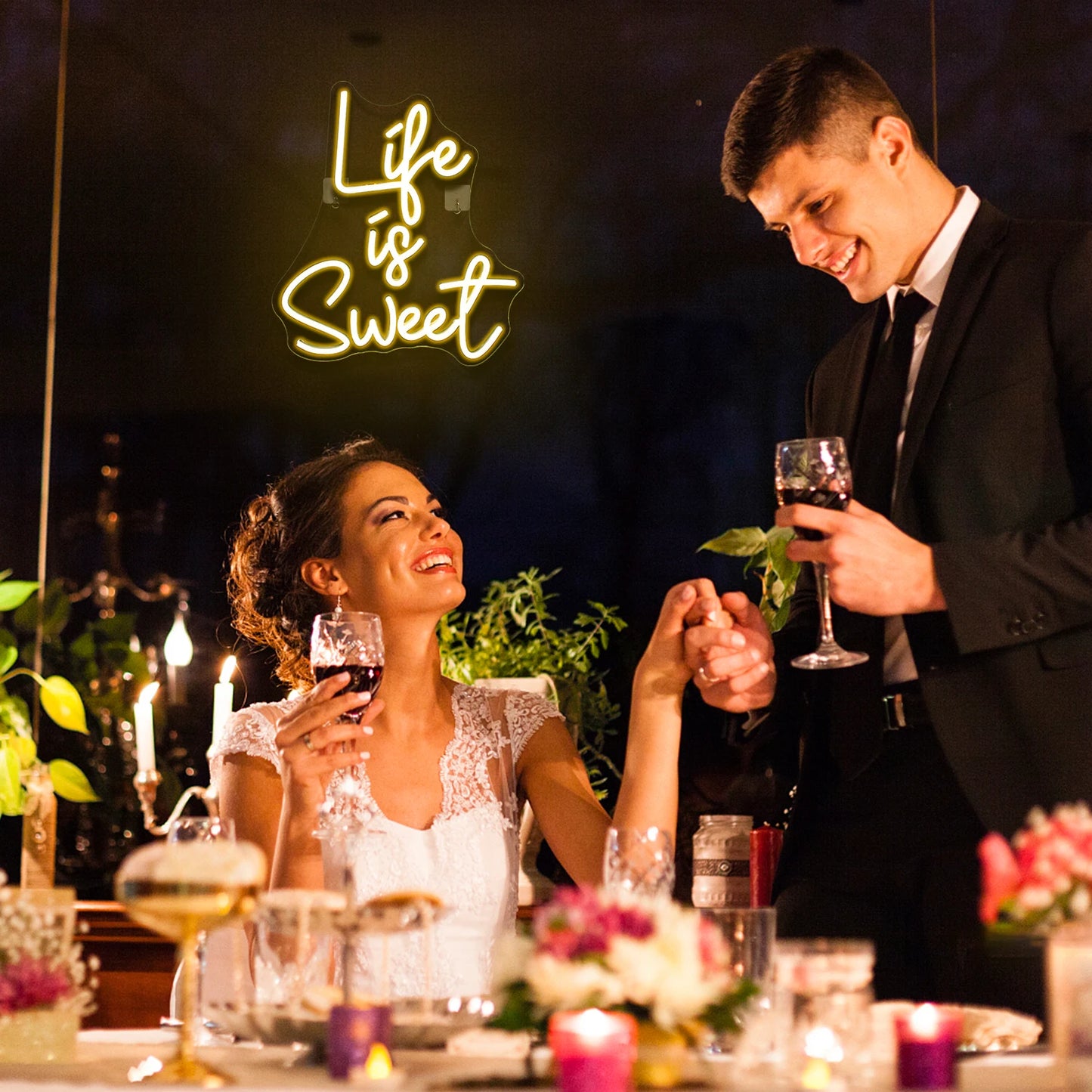 Life is Sweet 5V USB LED Neon Sign - Budgetvriendelijk