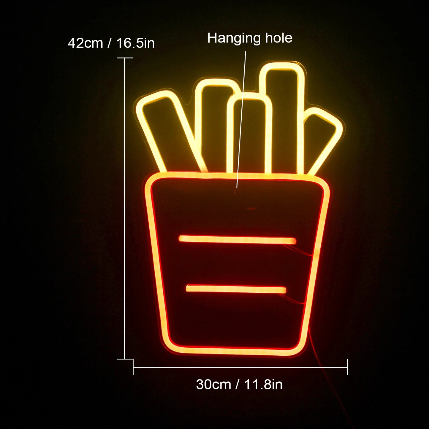 Hamburger 5V USB LED Neon Sign - Budgetvriendelijk