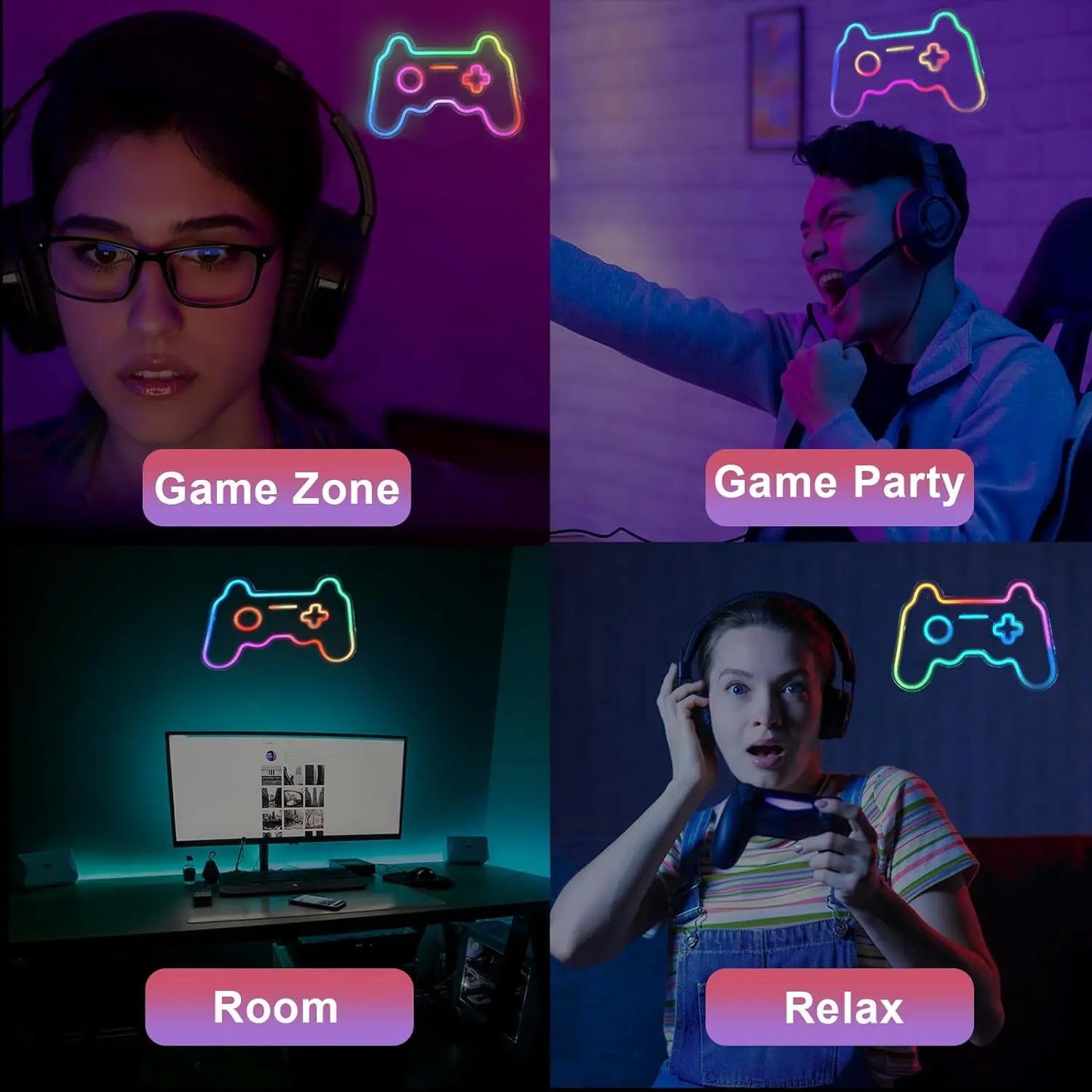 Gaming 5V USB LED Neon Sign - Budgetvriendelijk