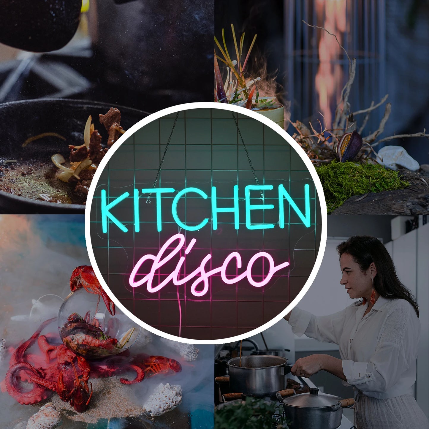Kitchen Disco 5V Mini USB LED Neon Sign - Budgetvriendelijk