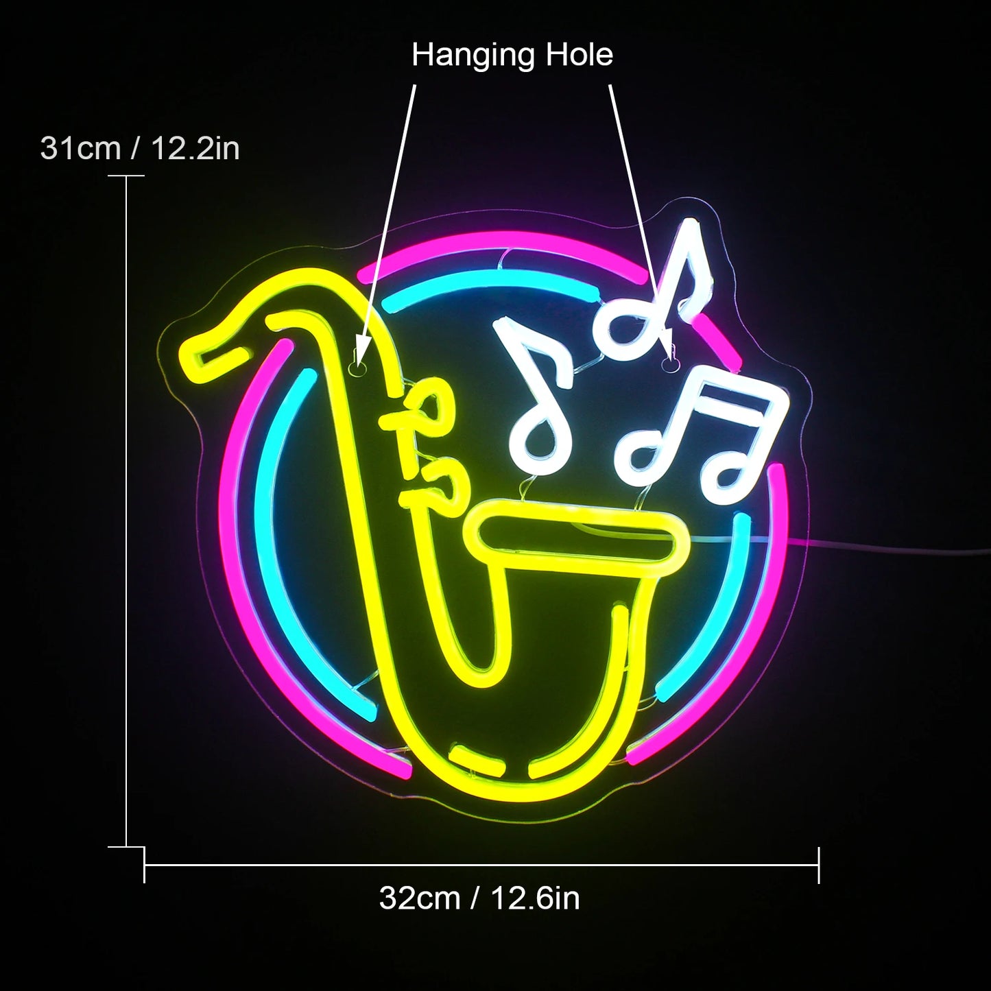 Saxofoon 5V USB LED Neonreclame - Budgetvriendelijk