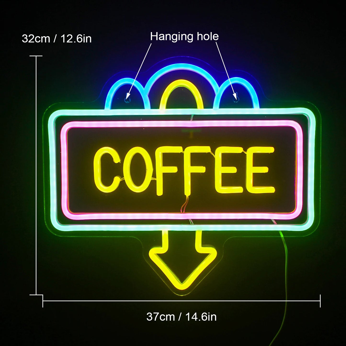 Koffie 5V USB LED Neon Sign - Budgetvriendelijk