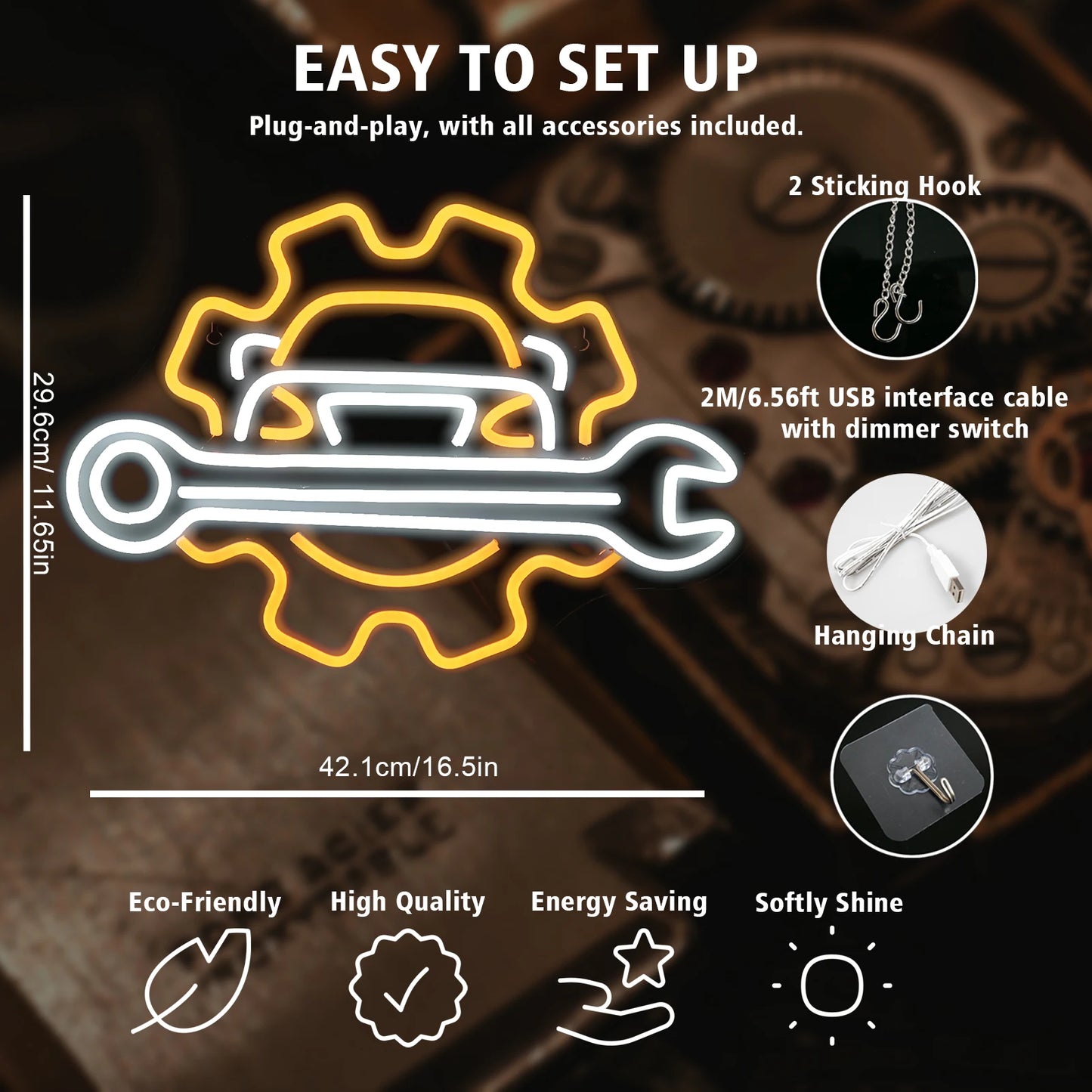 Garage 5V USB LED Neon Sign - Budgetvriendelijk