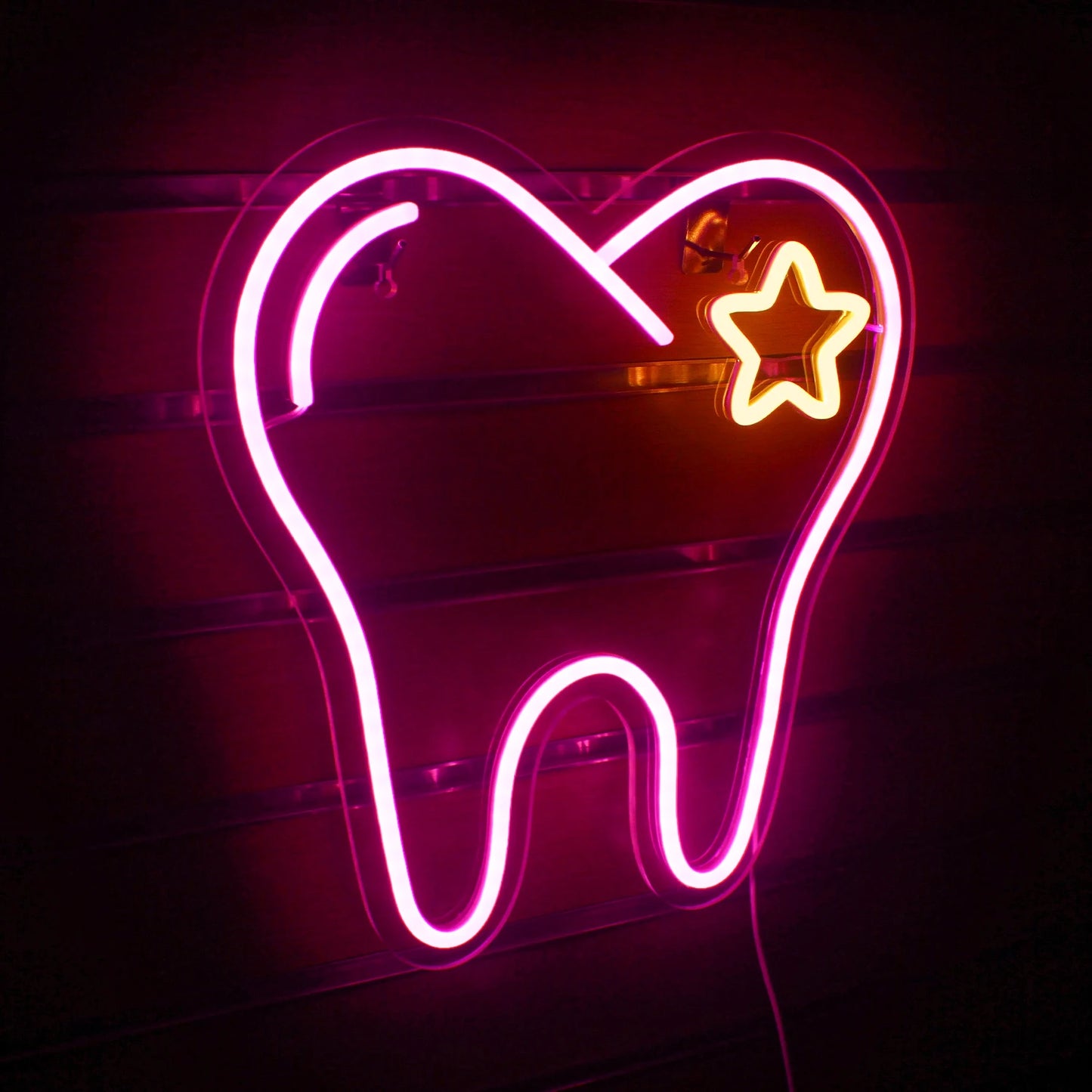 Pink Tooth 5V USB LED Neon Sign - Budgetvriendelijk